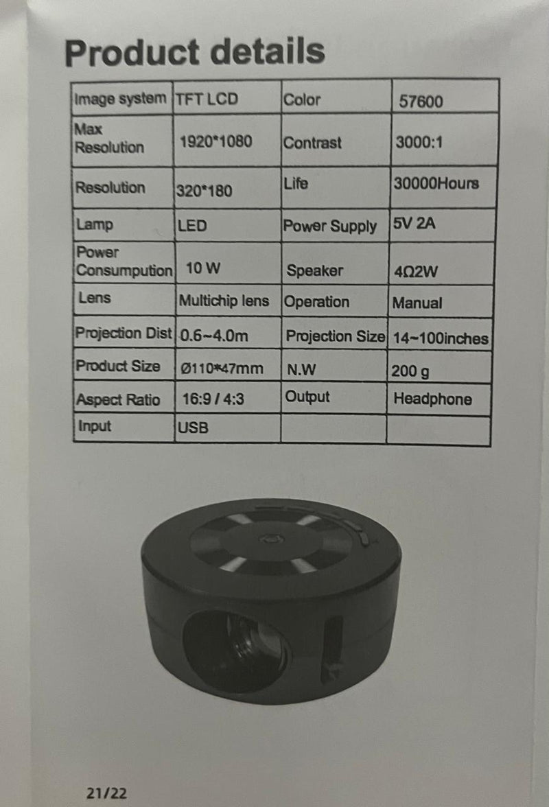 MINI PROYECTOR PORTATIL PARA CELULAR